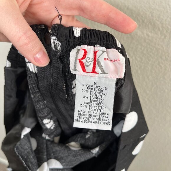 R & K Originals Womens y2k vintage Polka Dot Strapless Halter Dress Size 8 - Picture 4 of 10